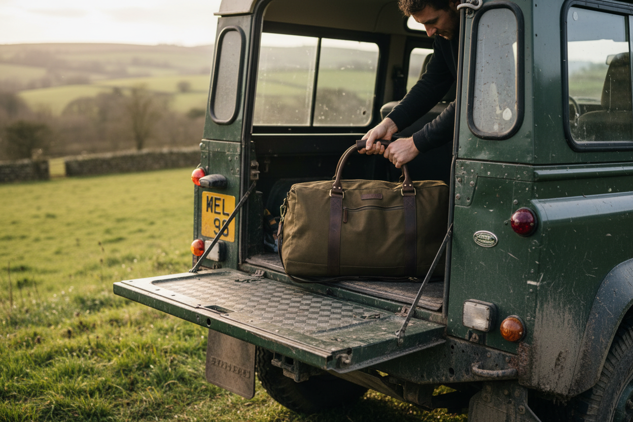 Waxed Canvas Holdall Bag
