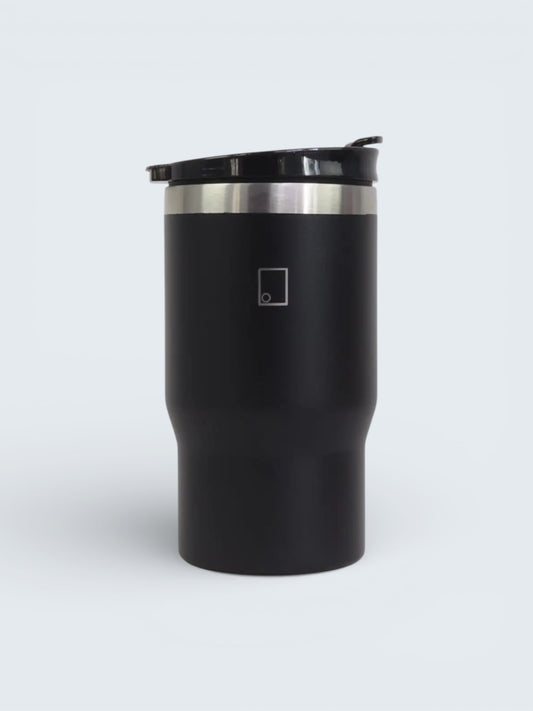 Black Insulated Stainless Steel Travel Mug 14oz