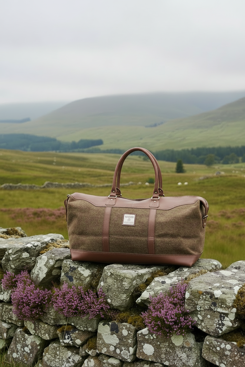 Harris Tweed Travel Holdall Bag